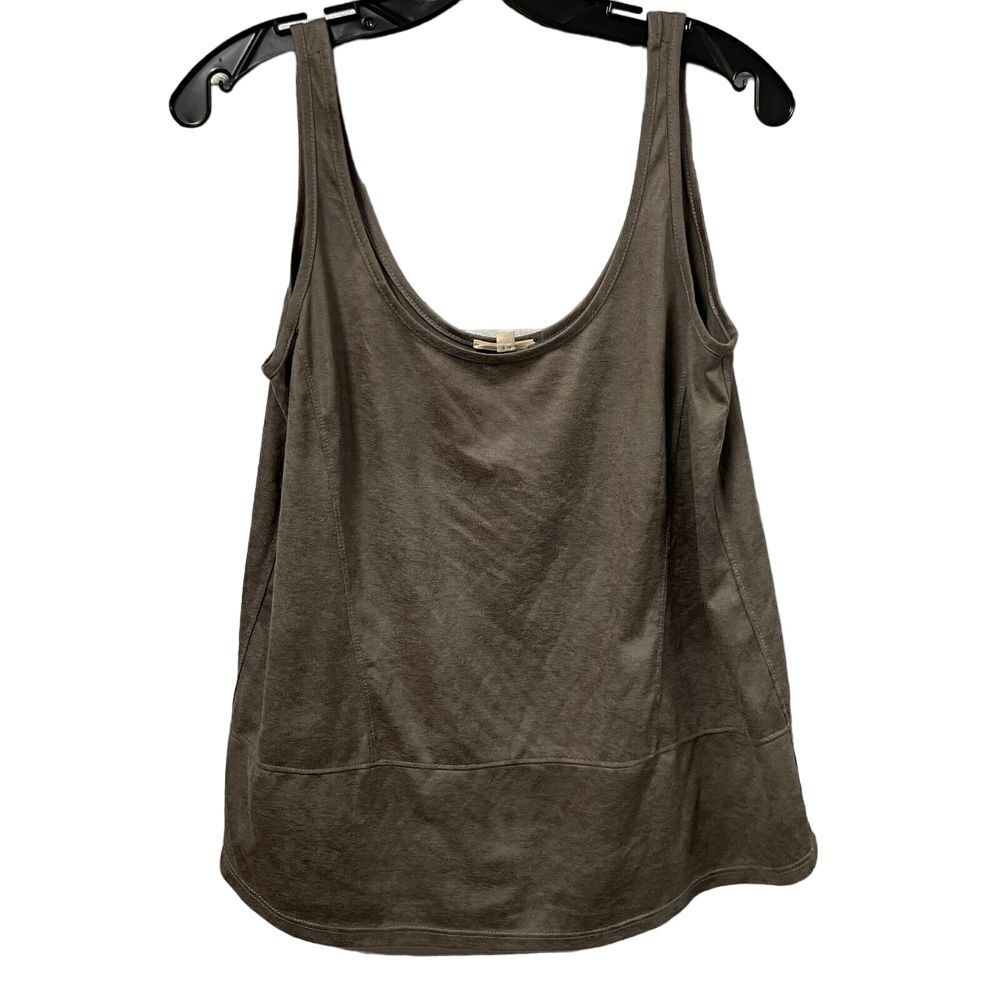 AG Adriano‎ Goldschmied Top Faux Suede Taupe Brown M Relaxed Scoop Sleeveless